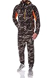 MT Styles Trainingsanzug mit Zipper Sportanzug R-886 [Khaki, S]