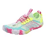 Zapatos Acuáticos Hombre Zapatos Acuáticos Mujer Barefoot Mujeres Zapatos De Playa Hombres Para Playa Piscina Surf Deporte Gimnasio Diario Y Actividades Al Aire Libre, Verde A., 41 EU Large