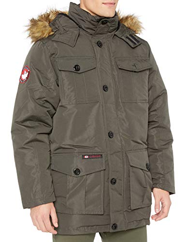 CANADA WEATHER GEAR Men's Heavy Weight Parka, Classic Olive, X-Large