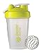 BlenderBottle Classic Loop Top Shaker Bottle, Clear/Green, 20-Ounce Loop Top