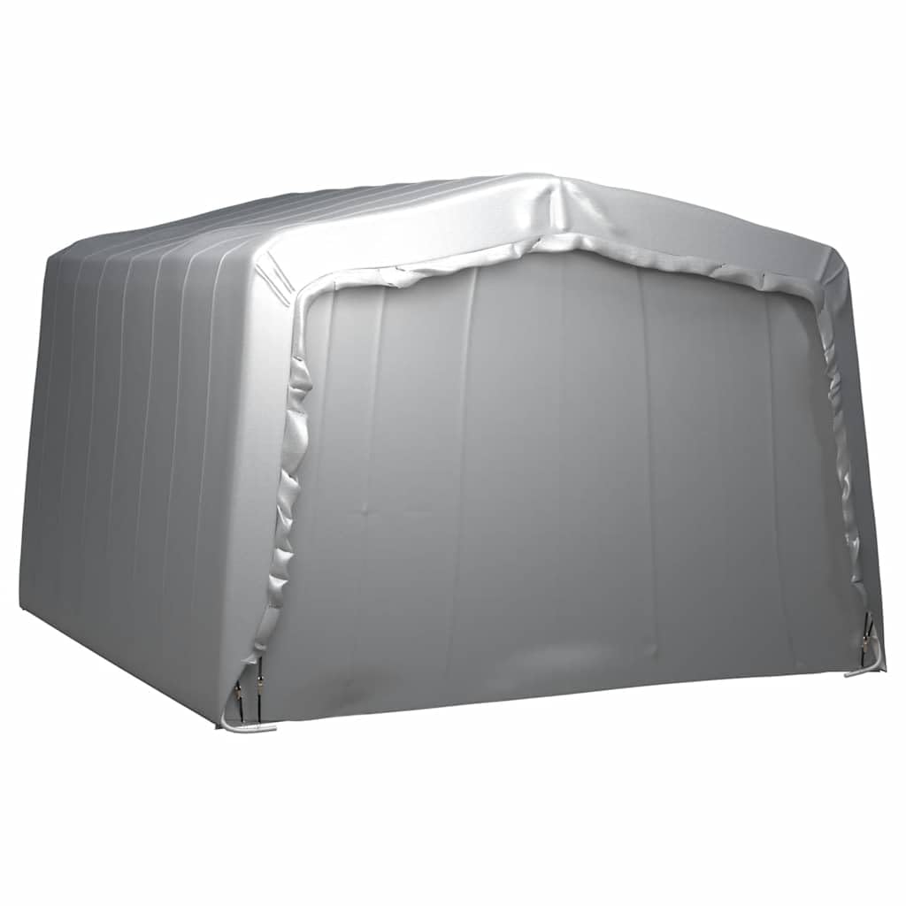 Namiot do przechowywania 370 x 370 cm ze stali szarej, składany domek ogrodowy z PE wodoodporny i odporny na promieniowanie UV, wytrzymała rama ze stali ocynkowanej, aby chronić Twój sprzęt