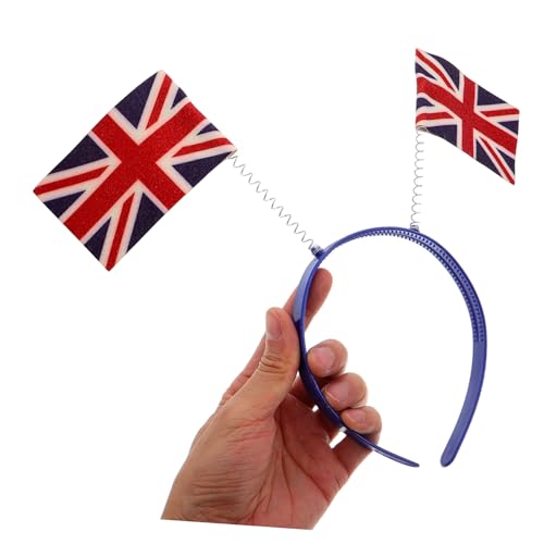 Bandeau Union Jack 3D taille unique élastique pour supporter de foot et fête déguisée