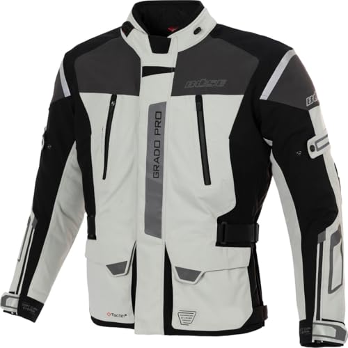 Büse Grado Pro wasserdichte Damen Motorrad Textiljacke, hellgrau/schwarz, 40