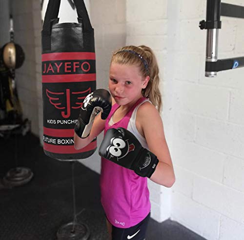 Jayefo Boxing Gloves For Kids & Children - Youth Boxing Gloves For Boxing, Kick Boxing, Muay Thai And Mma - Beginners Heavy Bag Gloves For Heavy Boxing Punching Bag - 4 Oz - Black #TOP4