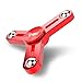 Metal Finger Spinner Fidget Toy Ultra Solid R188 Ceramic Ball Bearing for EDC ADHD Time Killing Up to 3 mins Spin Time - VMEI (Red Plus)