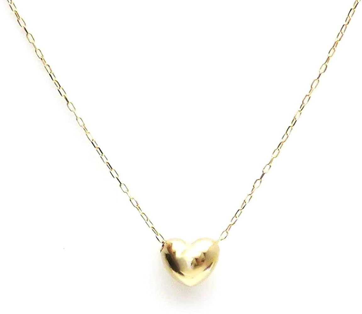 K18軽量ミニハートゴールドネックレス 40cm 835K2509 選べる