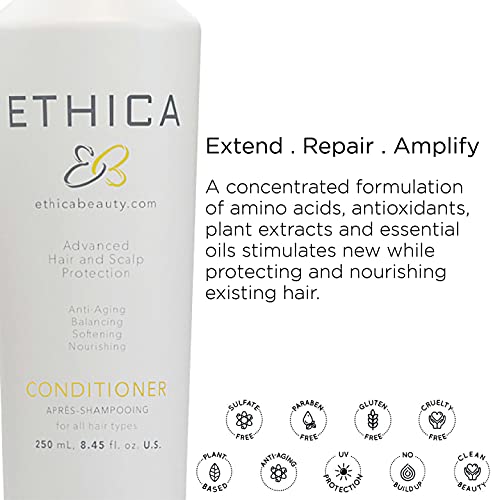 Ethica Anti-Aging Conditioner, Volumizing Conditioner For Men And Women, Improve Thinning, Stressed And Damaged Hair, Plant Based, Cruelty-Free, 8.45 Fl. Oz / 250 Ml #TOP2