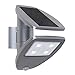 Produktbild LUTEC Solar-Außenwandleuchte "Zeta" mit solar Panel und Bewegungsmelder, 2,4 W, 200 lm, IP44, silberfarbig P 9011 SI