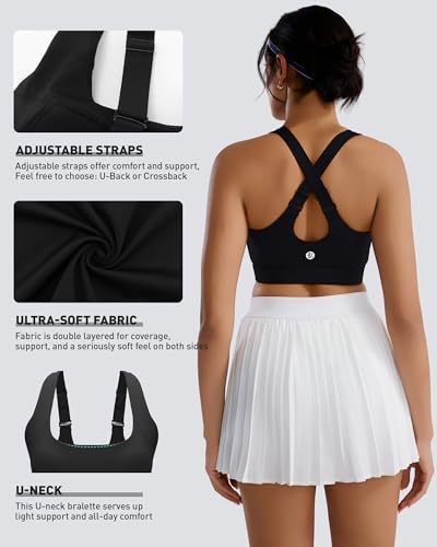 RUNNING GIRL Adjustable Straps High Impact Sports Bra for Women,High Support Workout Sports Bras with Sewn in Pads - Image 3