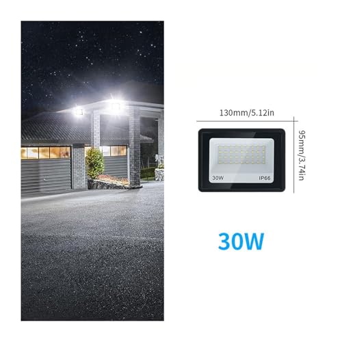 Proyector LED exterior 30W blanco frío IP66 para iluminación impermeable 2