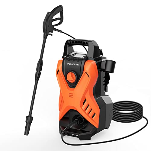 PAXCESS 高圧洗浄機 1500W パワフル 高圧洗車機 最大吐出圧力 12MPa 高圧 低圧切替可 水道直結 自吸機能 東西日本兼用 小型 軽量 家庭高圧洗浄機 10m高圧ホース 3m水道ホース 洗車 庭 窓 床掃除 家庭用 高圧クリーナー