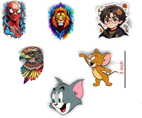 Image of jwalpa Collection Decorative Wood Fridge Magnets Set - Animals, pop Culture Cartoon Character Style Art for Locker, Office, Home Magnet Baby Animal almirah of 6 Refrigerator Kitchen, Washing Machine