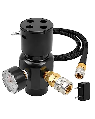 TIKSCIENCE Paintball Co2 Pressure Regulator Fit for Paintball Tanks Mini Sef Super Fast Refresh HPA Regulator and Valve Gauge Adapter Input 1500psi Output 0 to 150psi