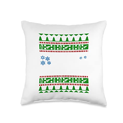 Tool and Dye Designs Ultrasound Sonographer Ugly Christmas Holiday Throw Pillow, 16x16, Multicolor