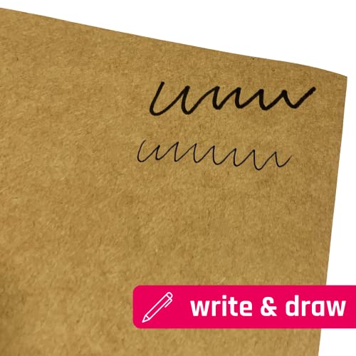 50 Sheets, Brown Kraft Cardstock, 200 Gsm (75 Lb. Cover), 8.5 X 11 Inches #TOP3