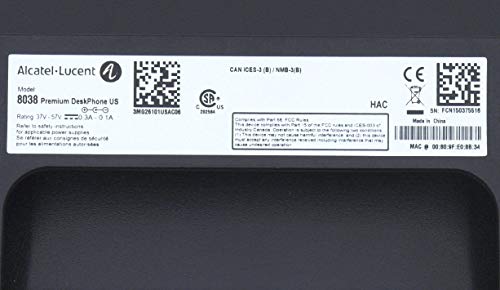 Alcatel-Lucent 8038 Premium DeskPhone poste de direction 3MG27101WW haut de gamme