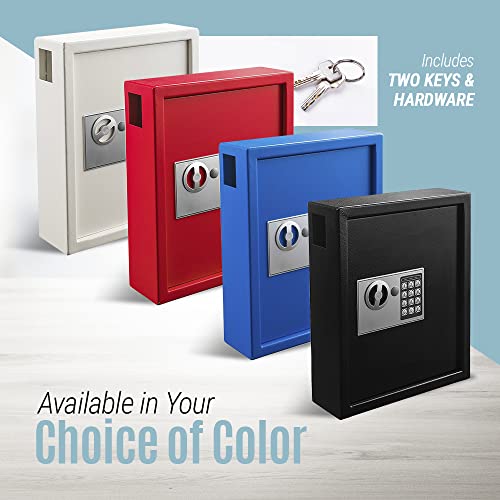 Adiroffice Secured 40-Key Cabinet With Digital Lock - Wall Mount Slim Key Storage Box - Space Saving Steel Box With Programmable Electronic Lock Use In Car Repair Shops Hotels Valet Services And More #TOP6