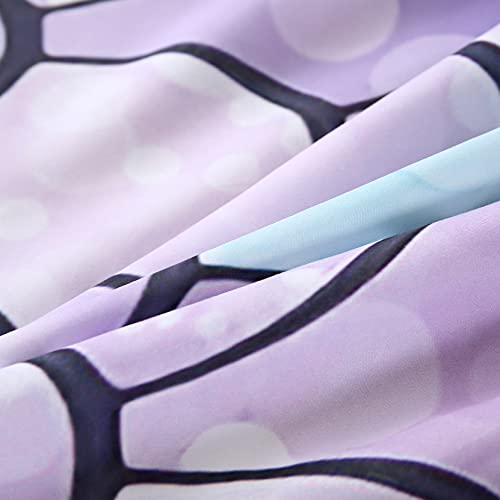Winlife Mermaid Scales Bed Sheets Set For Girls, Pink Aqua Colorful Sheet Set, Deep Pocket Sheets 4-Pieces (1+ Fitted Sheet, 1+ Flat Sheet, 2+ Pillowcases), Mermaid, Full #TOP5