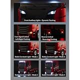 Rzardflamr semi-camion 770S 1/18 rouge avec feux LED et attelage photo 5
