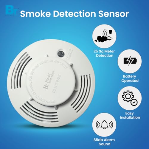 Image of Blackt Electrotech(BT35F): Updated Smoke Detection Sensor Alarm DIY 2 PC Pack