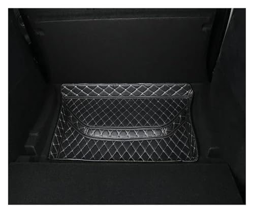 Tapis de coffre personnalisé pour Tesla Model 3 et Y 2020-2023 en cuir noir arrière et avant