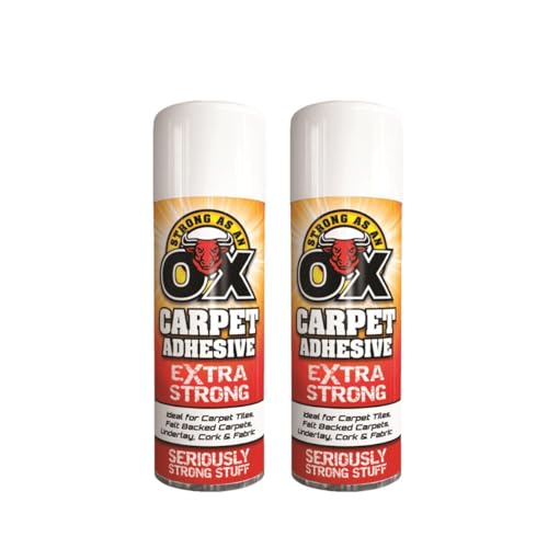 PNJB, Adhesive Spray, 500ml Adhesive Glue Spray for Multi-Purpose Craft Carpet Foam Fabric Can, Strong as An Ox Carpet Adhesive Extra Strong, (2 Pcs)