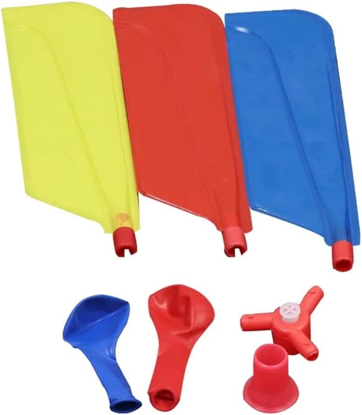 JTLB Balloon Helicopter Toy, 10 Pieces, Flying and Kids Random Colors Party Gift(Orange)