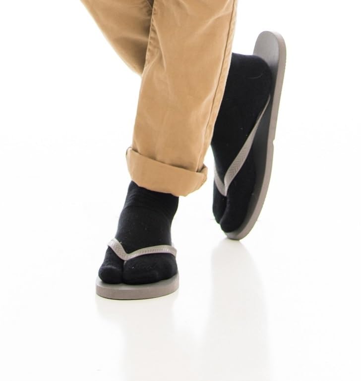 V-Toe Flip-Flop Socks - Tabi Split Toe Thicker Cotton for Men & Women - Japanese Separated Socks4