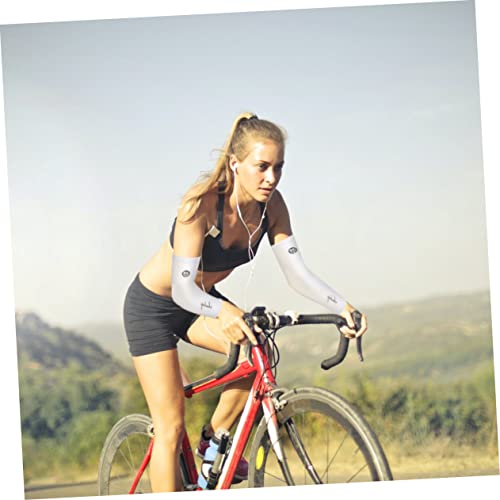 MUSISALY 1 Par De Mangas De Braço De Seda Gelada Mangas De De Braço Para Andar Mangas De Protetor So