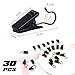 JANYUN 30 Pack Small Heavy-Duty Hook Clip Set Metal Curtain Hangers Clips for Clip Photo Home Decoration Art Craft Display - Black