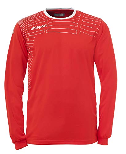 uhlsport Men's Match Team Kit (Shirt & Shorts) LS Team Kit Red/White