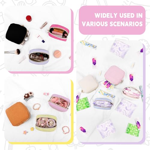 Image of Period Bag for Teen Girls, Corduroy Sanitary Napkin Storage Bag, Menstrual Pad Pouches Tampon Holder for Purse