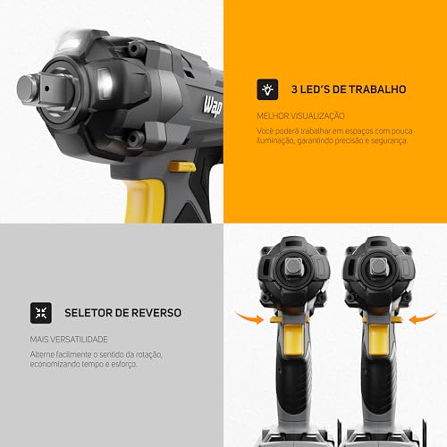 WAP Chave de Impacto à Bateria 1/2