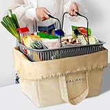 レジかご用バッグ 【レジカゴが丸ごと入る 大容量】 atRise [アットライズ] レジカゴ保冷バッグ 買い物かご用保冷バッグ 自立 (グレージュ)