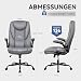 Guessky Chefsessel Bürostuhl, Hoher Rückenlehne Ergonomischer Bürostuhl mit gepolsterter...
