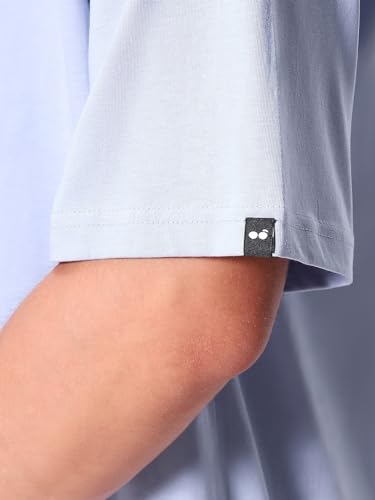 Image of Bewakoof Men's Solid Oversized Fit Half Sleeve Round Neck Cotton T-Shirt