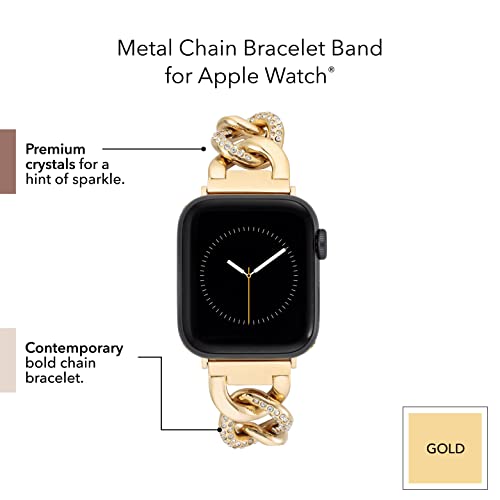 Image of Anne Klein Fashion Chain Bracelet for Apple Watch, Secure, Adjustable, Apple Watch Replacement Band, Fits Most Wrists