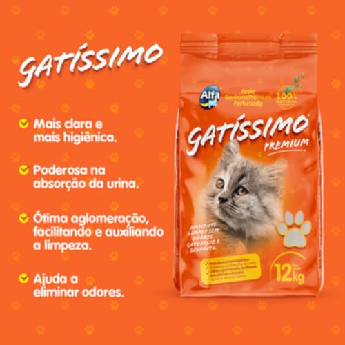 Areia higiênica para Gatos 4kg | Sanitária granulada fina e perfumada | DEPARTAMENT STORE