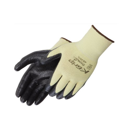 Lowest Price Liberty K-Grip Kevlar Foam Nitrile Dipped Palm Coated Glove, Cut Resistant, Medium, Black (Pack of 12)