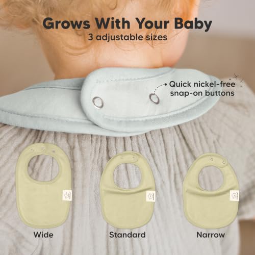 Image of KeaBabies 8-Pack Organic Baby Bibs for Drooling and Teething (Sahara) | Soft Cotton Bibs for Baby Girl, Boy, Extra Absorbent, Easy to Clean & Put On, Toddler, Newborn, Infant 0-24 Months