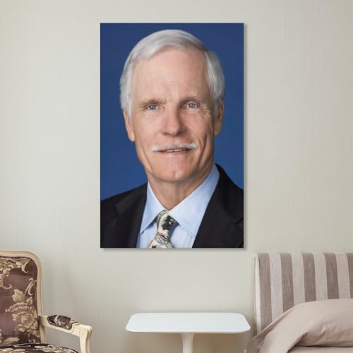 Poster Ted Turner impression sur toile déco esthétique 40x60 cm - 7