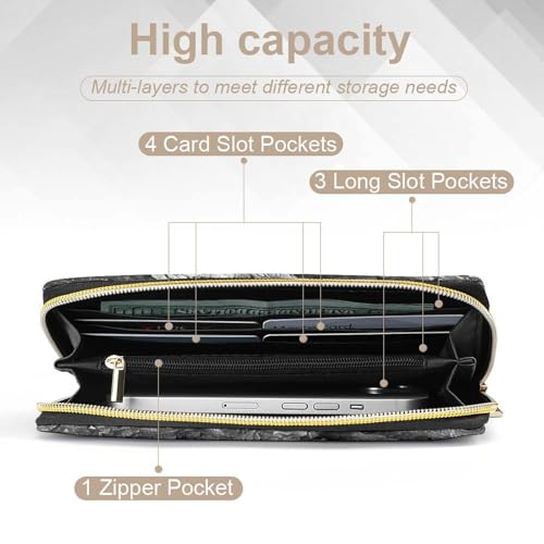 Womens Leather Wallets Stick Your Head Out Wallet for Women Large Capacity Card Phone Holder Ladies Purse4