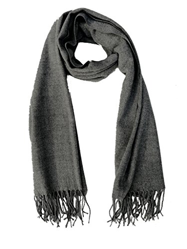Chezi Solid Color Fringe Blanket Scarf Wrap Long Oversized Shawl