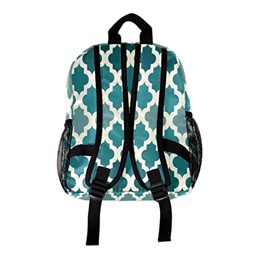 Mini sac à dos enfants 30,5 cm vert émeraude à motif marocain