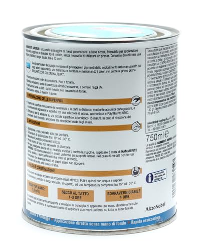 Hammerite Superia Smalto Metallo Antiruggine Interno E Esterno, Metallizzato Oro, 750 Ml - 2