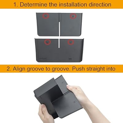 PIMCAR 2-Piece Center Console Organizer & Armrest Divider Set for 2023-2026 Honda Pilot, 2024-2026 Honda Passport/Ridgeline, Custom Fit Durable ABS Plastic Storage Tray