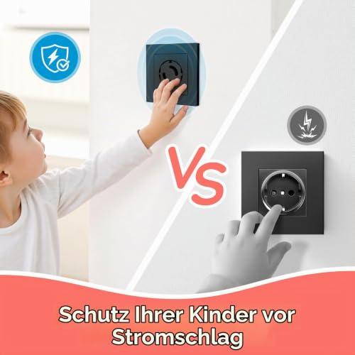 REDTRON 20×Steckdosen Kindersicherung, Steckdosensicherung Baby Kleinkinder, Schutz vor Stromschlägen, Steckdosensicherung Mit leimfreien… – Ansicht 2