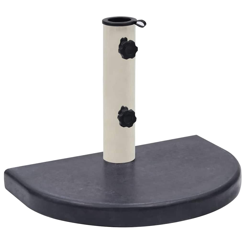 Supporto per ombrellone per spessore dell'asta, nero, 40 x 28 x 4 cm, granito