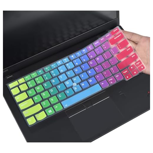 Keyboard Cover for Lenovo Thinkpad X1 Carbon 5th/6th/7th 2019 2018 2017 / ThinkPad X1 Yoga 14" 3 4 5th Gen/Thinkpad A475 L460 L470 T460 T460p T460s T470 T470p T470s T480 T480S Skin, Rainbow