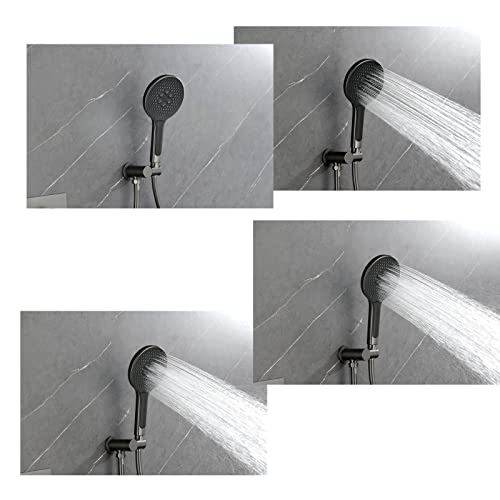 Système de douche de tête avec douchette à main et ensemble de robinet de salle de bain complet - 5